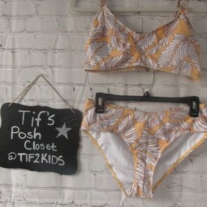 NWOT High Waisted Botanical Print Bikini